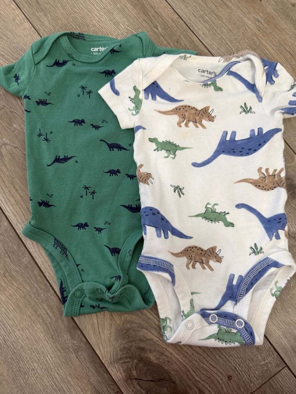 3 mo Carter's Just One You Dinosaur Print Short Sleeve Bodysuit Set of 2